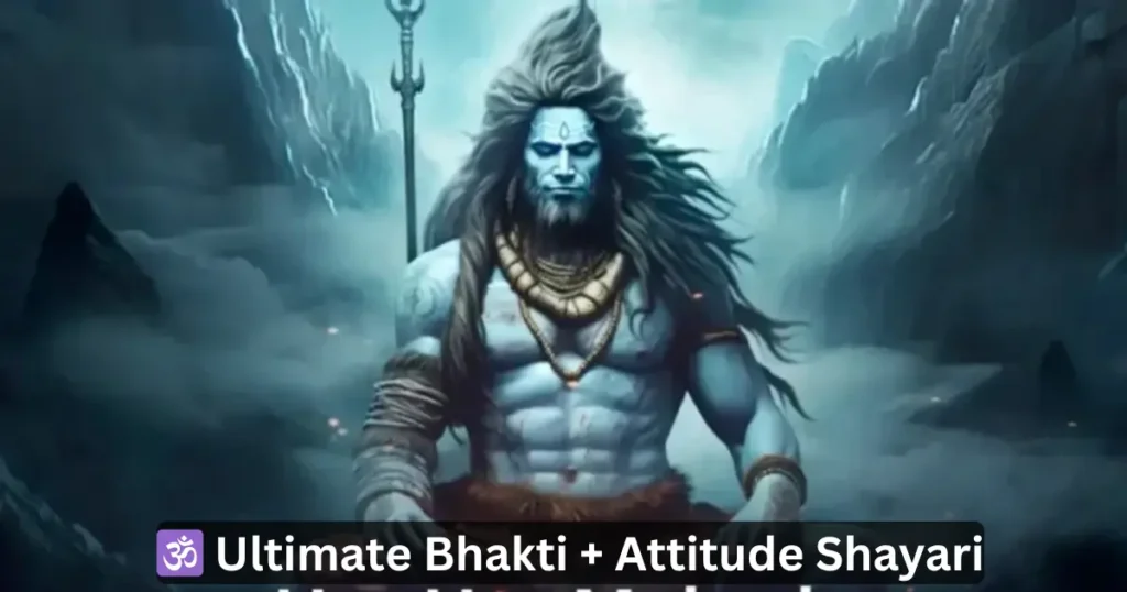 attitude mahadev shayari