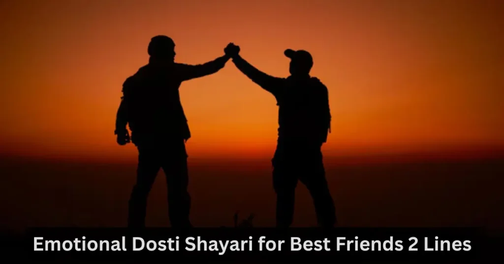 dosti shayari 2 line english

