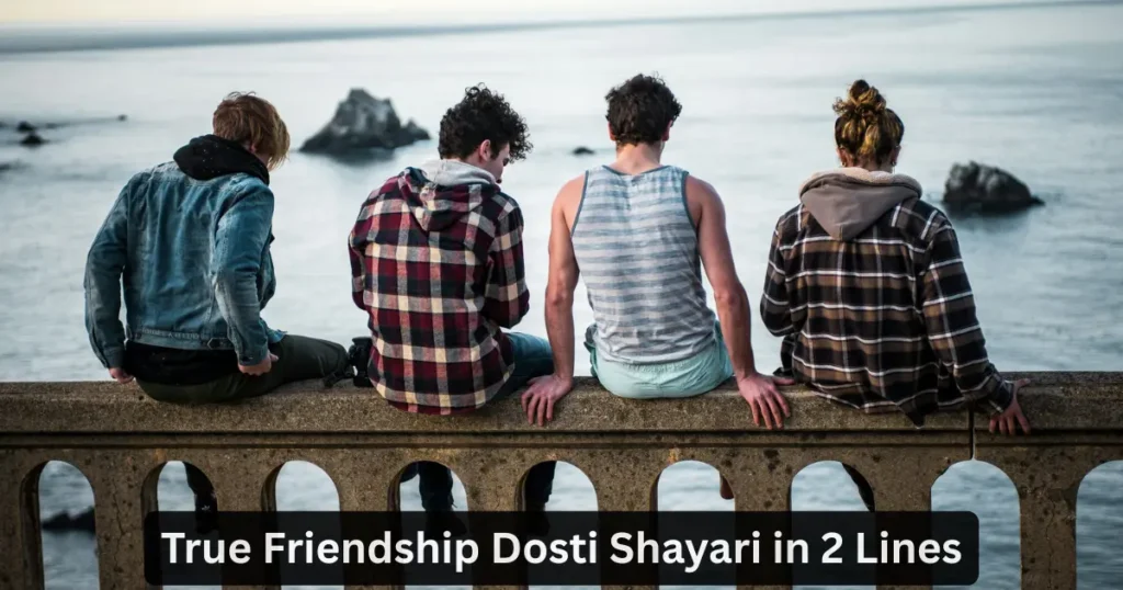 dosti shayari 2 line english

